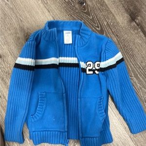 Blue Gymboree Zip up Sweater 3T Very Warm Thick no stains zipper works